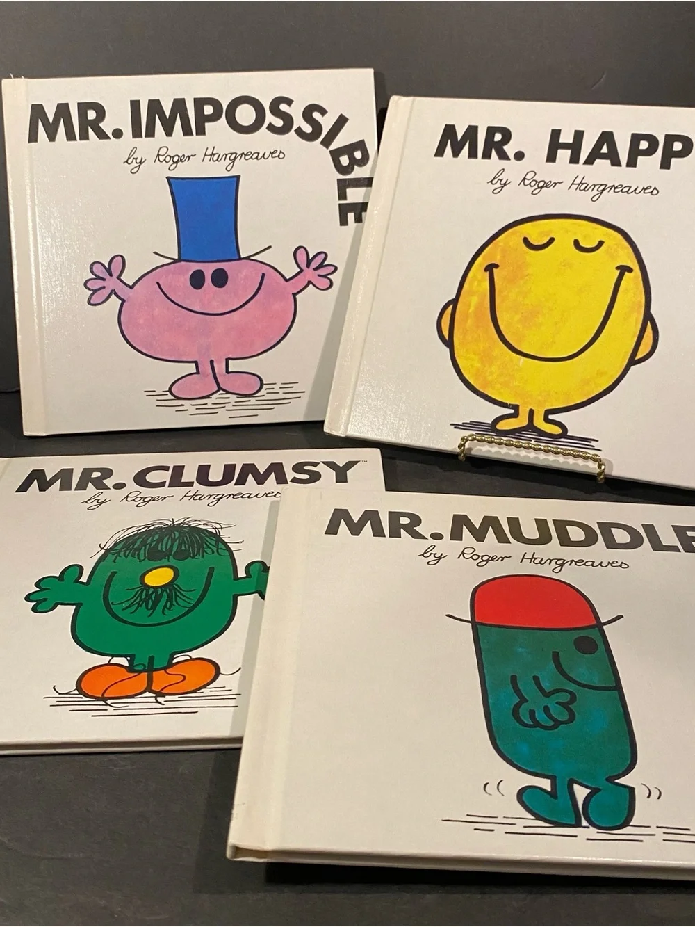 Mr Men Book Bundle Roger Hargreaves Vintage - Happy Muddle Clumsy Impossible